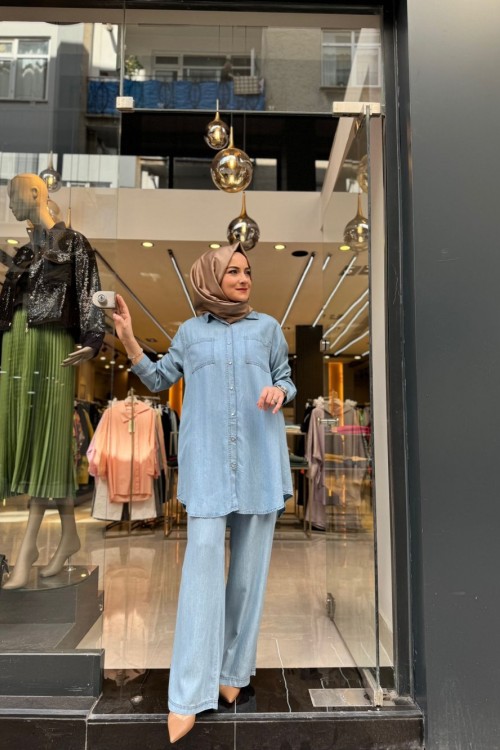 Tensel Kot Takım Bebe Mavisi