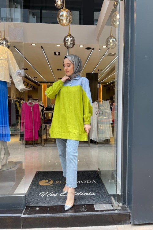 Love Tunik Yağyeşili Yağ Yeşili