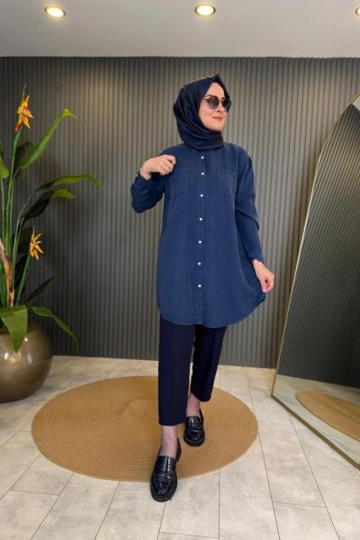 Tensel Kot Tunik Lacivert