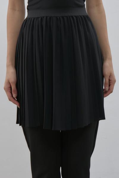 Pliseli Tunik Uzatma İçlik Siyah