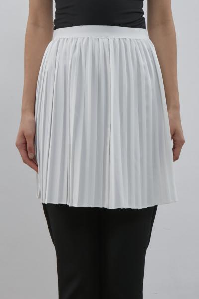 Pliseli Tunik Uzatma İçlik Ekru