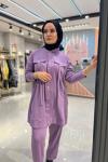 Olivia Pantolonlu Takım Mor Mor