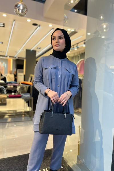 Olivia Pantolonlu Takım Gri Gri