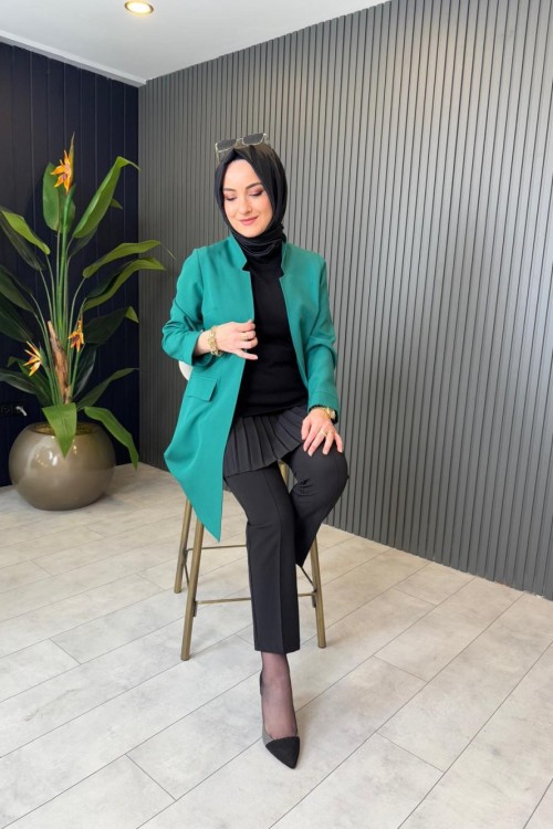 V Yaka Krep  Ceket Benetton