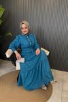 Ceylan Elbise Petrol Mavisi