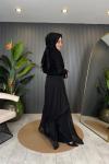 İkili Abaya Takım Siyah