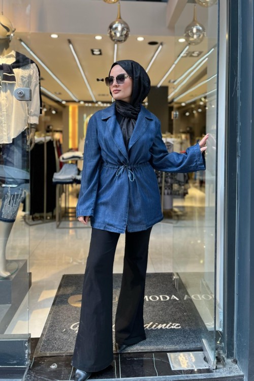 Marina Tencel Ceket Lacivert