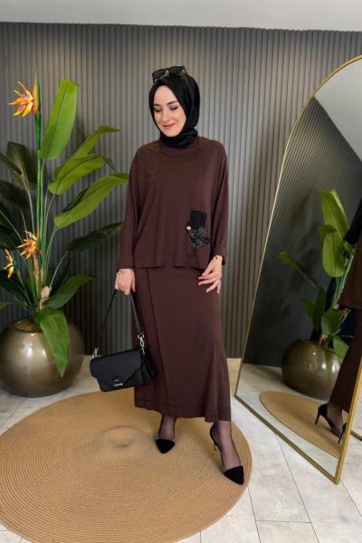 Bambu Etekli Takım Kahve