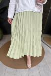 Akordiyon Pliseli Etek Su Yeşili