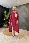 Tarz Pantolon Takım  Bordo