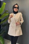 Şal Yaka Ceket Bej