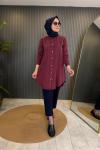 Tensel Kot Tunik Bordo