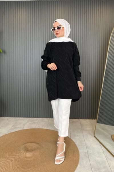 Basic Qupra Tunik Siyah