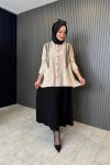 Ceremony Bambu Tunik Bluz Taş Rengi