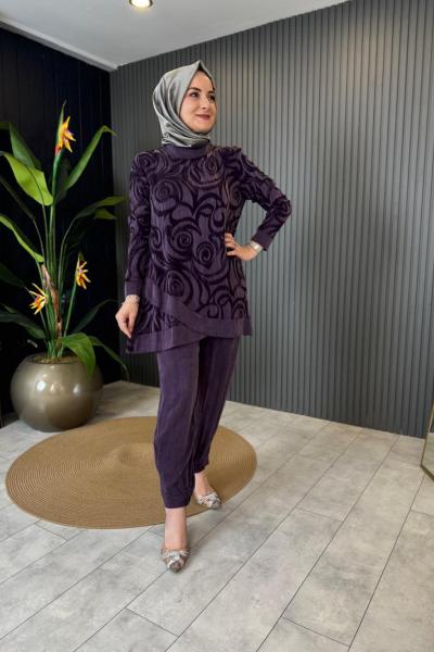 Qupra Pantolon Takım Mürdüm