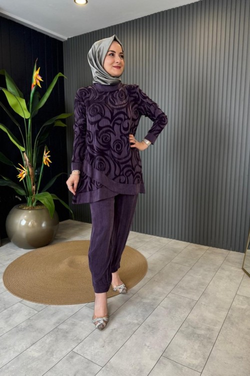 Qupra Pantolon Takım Mürdüm