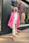 Krep Ceket Pembe