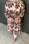Desenli Tunik  Bordo