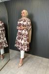Desenli Tunik  Bordo