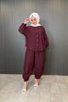 Kupra Şalvarlı Takım  Bordo