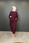 Kupra Şalvarlı Takım  Bordo