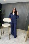 Yarasa Kol Pantolonlu Takım  Lacivert