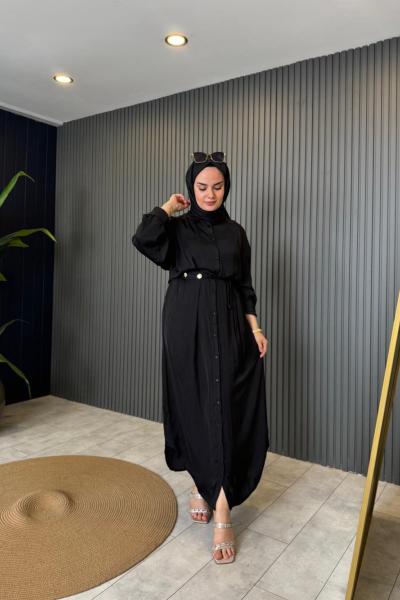 Memory Gömlek Elbise Siyah