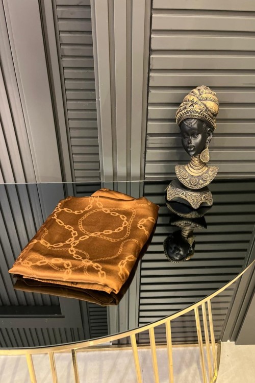 Orhan Zincir Desen Şal Tarçın