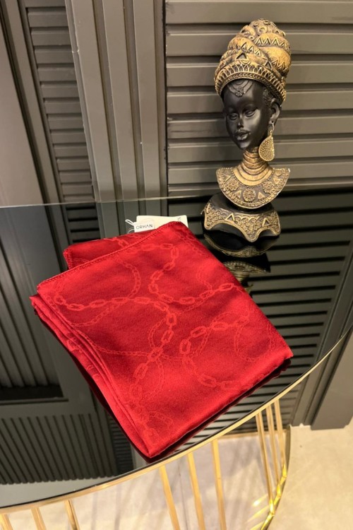 Orhan Zincir Desen Şal Bordo