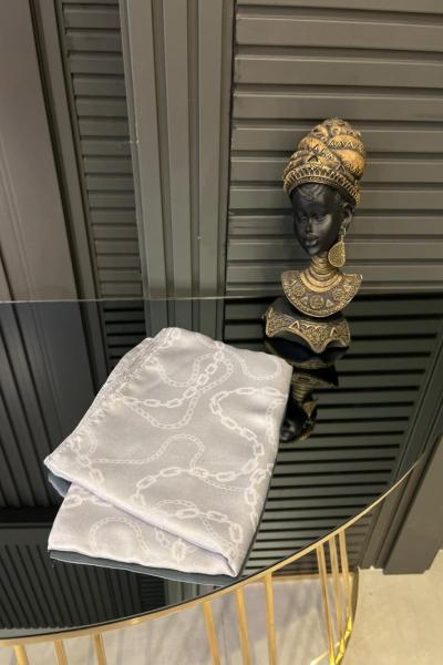 Orhan Zincir Desen Şal Gri