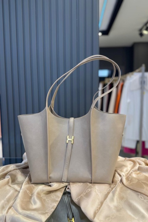 Levidor Deri Büyük Boy Çanta Vizon