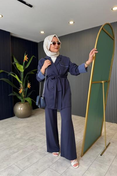 Tensel Ceketli Takım Lacivert