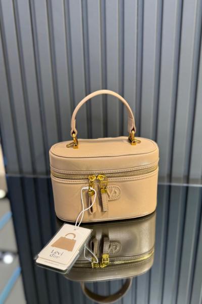 Silindir Model El Çantası Vizon