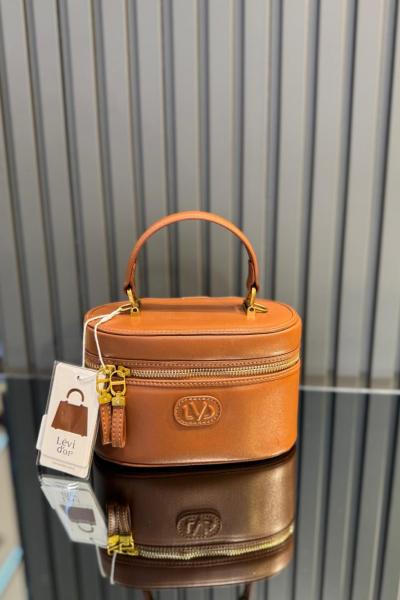 Silindir Model El Çantası Taba