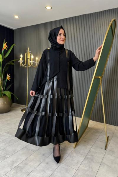 Anjelik Kafes Etek Siyah