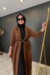 Alvina Peluş Hırka Kahve