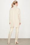 Balıkçı Yaka Oversize Basic Triko Tunik  Bej