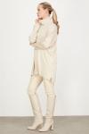 Balıkçı Yaka Oversize Basic Triko Tunik  Bej