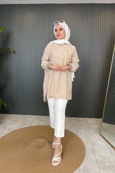 Basic Qupra Tunik Bej