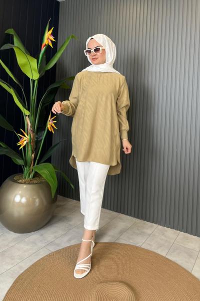 Basic Qupra Tunik Yağ Yeşili