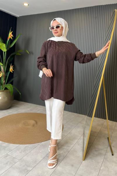 Basic Qupra Tunik Kahve