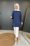 Basic Qupra Tunik Lacivert