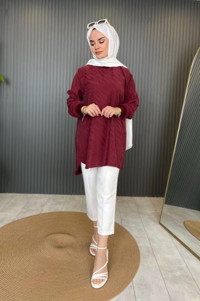 Basic Qupra Tunik Bordo