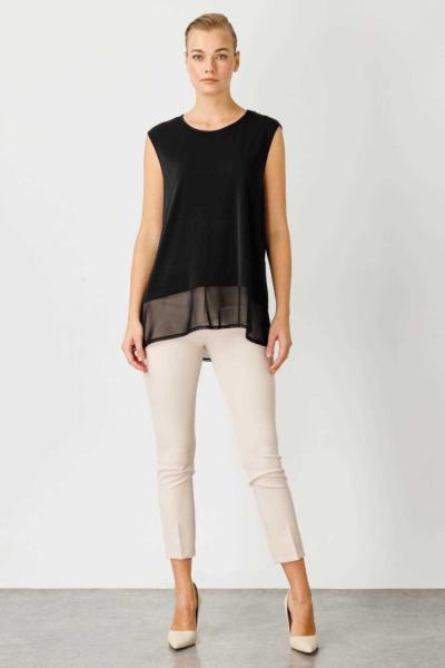 Basiç Tüllü İçlik Siyah