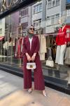 Cupra Ceket Pantolon Takım Bordo