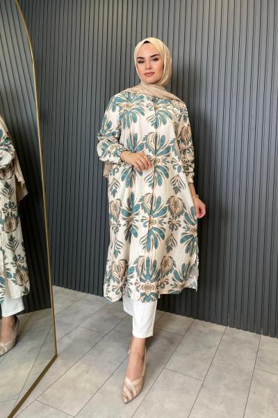 Desenli Tunik  Yeşil
