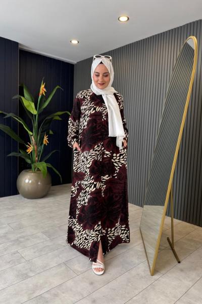 Dubai Viskon Elbise Siyah