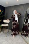 Dubai Viskon Elbise Siyah