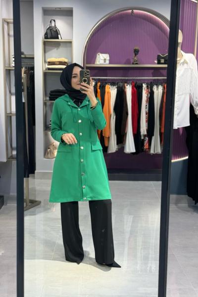 Düğmeli Krep Ceket Benetton