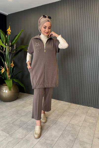 Fidan Pantolon Takım Kahve